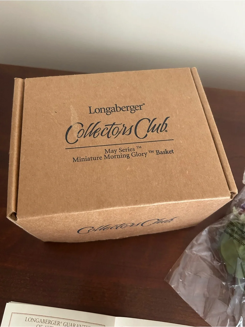 Longaberger collector club miniature May series morning glory bundle